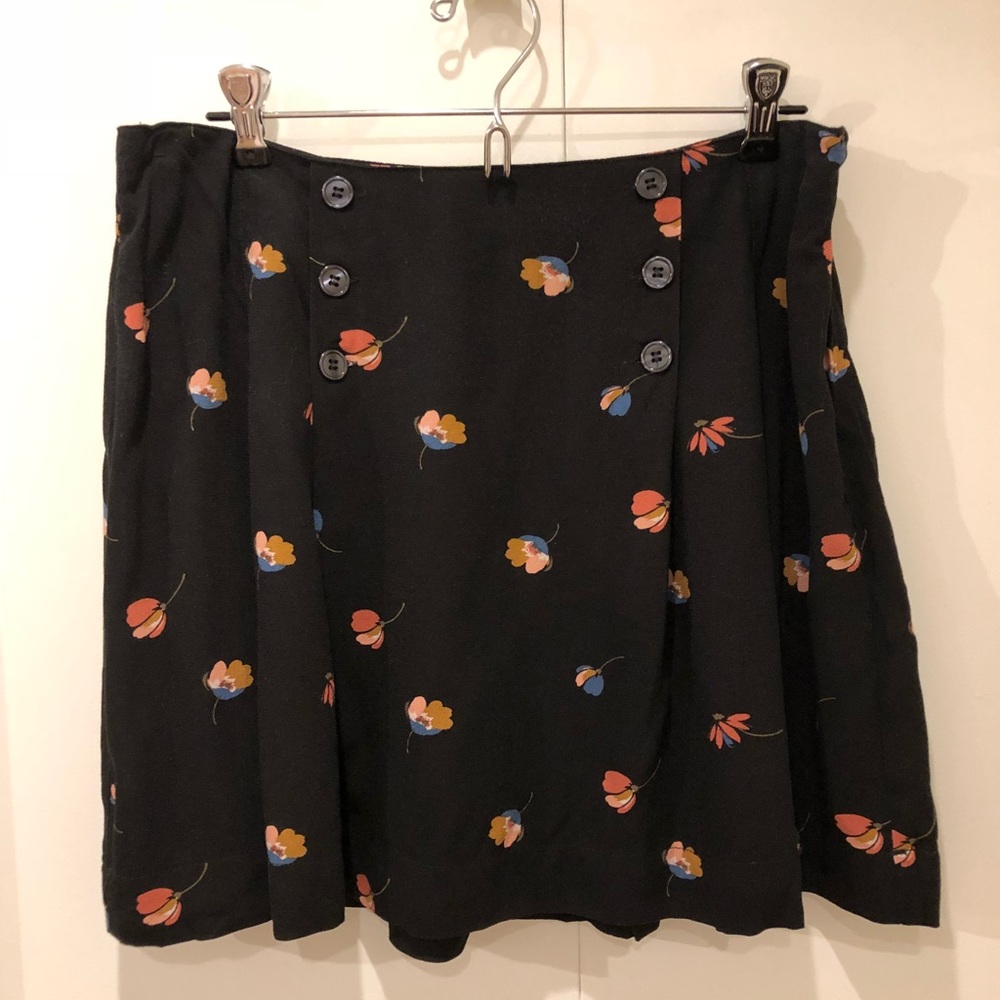 Free People Floral Mini Skirt (Size 12)